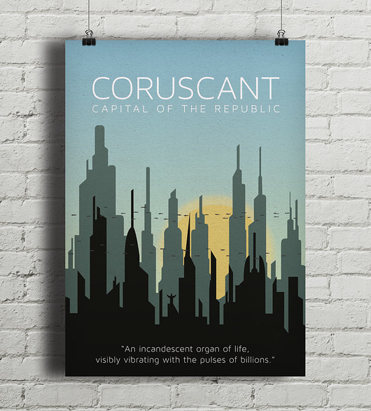 Star Wars - Coruscant - plakat minimalmill