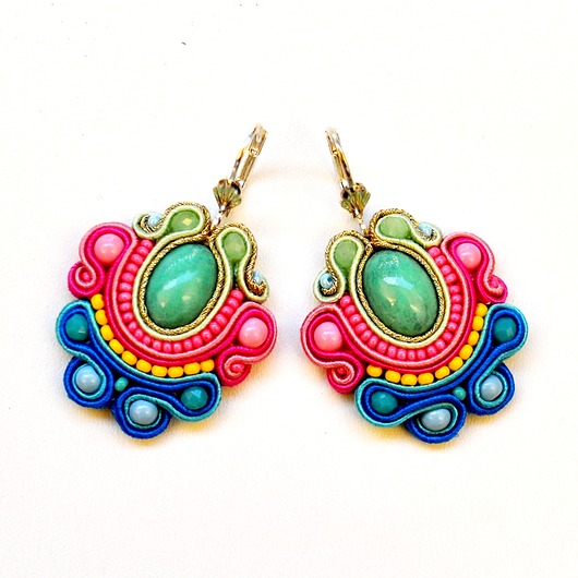 kolczyki soutache Sutaszowe kolczyki POSITANO