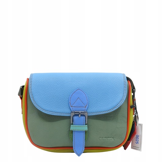 torby na ramię Listonoszka torebka damska skóra naturalna kolorowa oryginalna OLIVKA