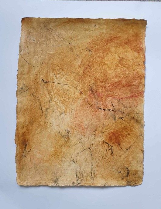 obrazy Abstrakcja Wabi Sabi nr 12, 47x36 cm, pigmenty ziemne, akryl