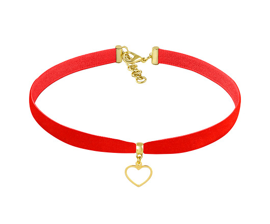 Choker - red velvet Lavoga