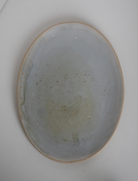 duży owalny talerz ceramiczny szary mat studio m.