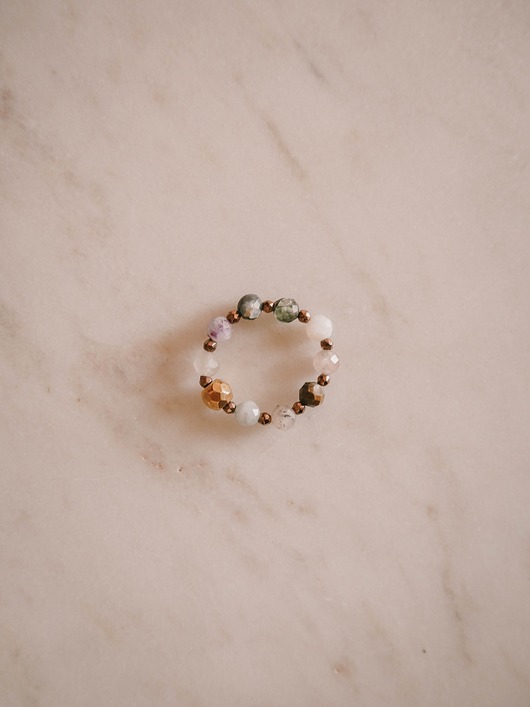 pierścionki elastyczne Pierścionek elastyczny z kamieni