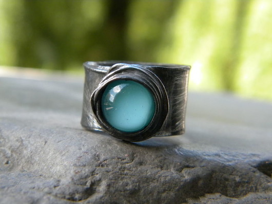 Roman Ancient Ring ;) błękit świecący Beata Trotter