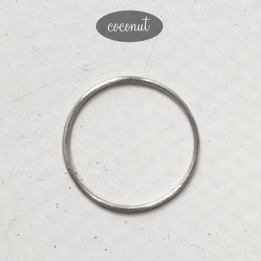 obrączka SLIM - srebro COCONUT