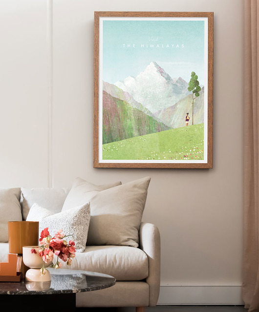 plakaty Himalaje - vintage plakat 50x70 cm giclee