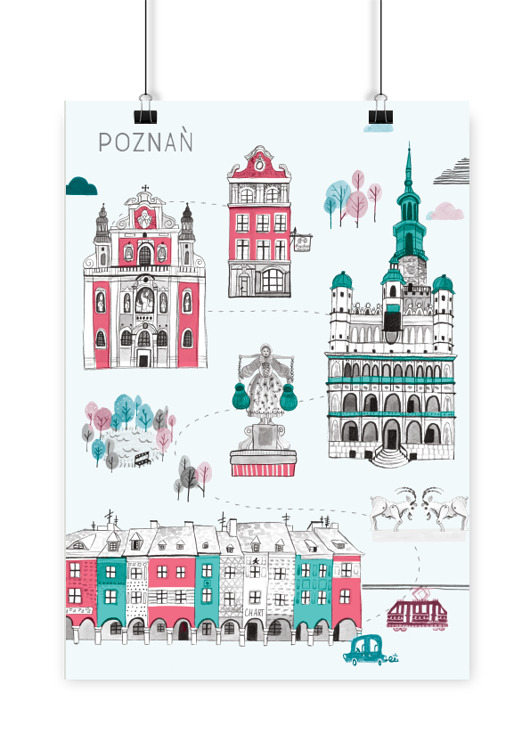 plakaty Plakat Poznań Trasa Spacerowa