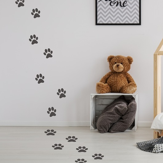 naklejki ścienne do pokoju dziecka Naklejki Łapy Psa/Kota Tropy 51NW