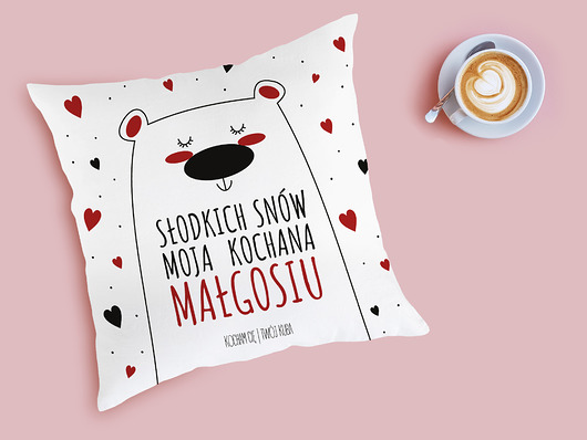 Poduszka z nadrukiem -Walentynki (imię) AllbagAllprints