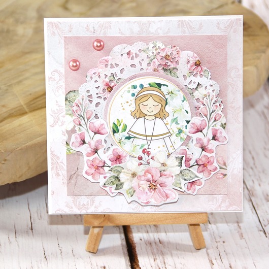 kartki scrapbooking Kartka na Komunię