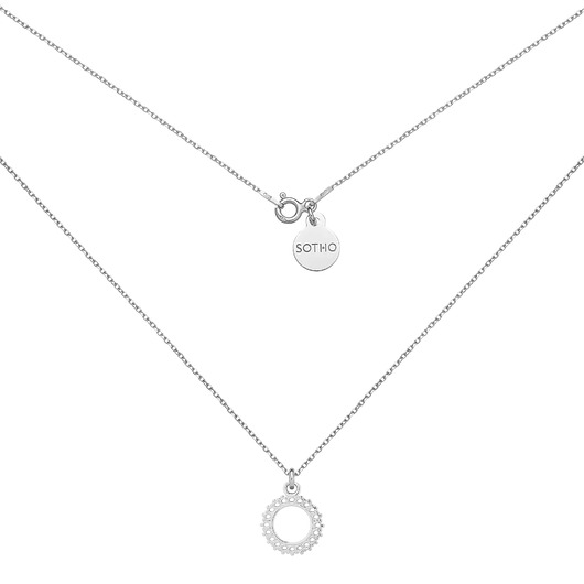 srebrne naszyjniki Srebrny naszyjnik z rozetką