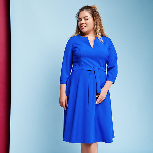 Rozkloszowana ELEGANCKA MODNA SUKIENKA plus size TheCover
