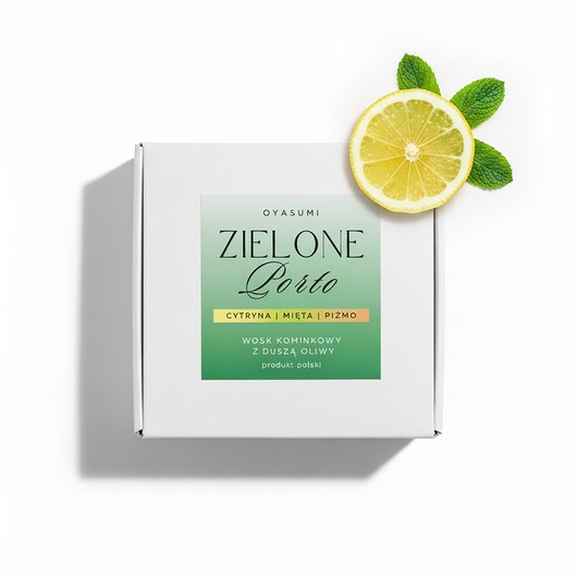 świeczniki i świece Wosk zapachowy do kominka Zielone Porto