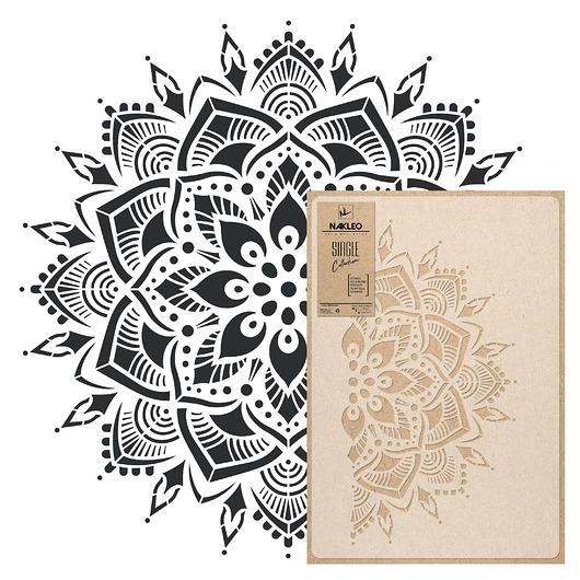 tapety i naklejki ścienne Szablon malarski wielokrotny // KWIECISTA MANDALA