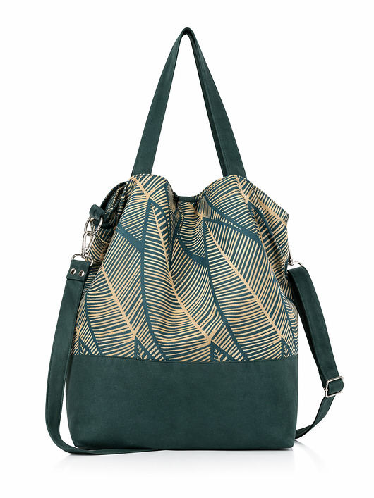 torby XXL Torba hobo XXL - print graficzne liście