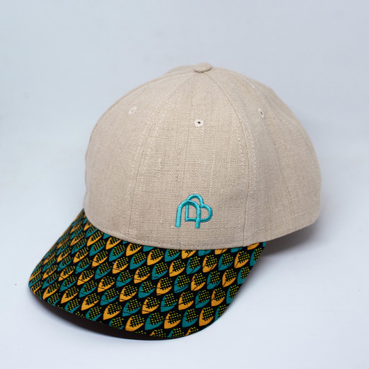 czapki damskie Czapka z daszkiem z konopii z afrykańskim wzorem