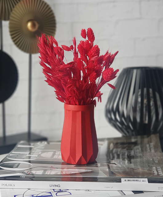 wazony Mały wazon na kwiaty red