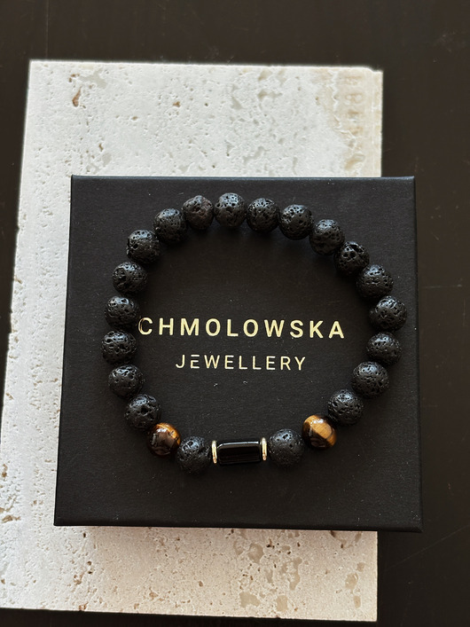 biżuteria męska Bransoletka męska Turmalin i Tygrysie Oko