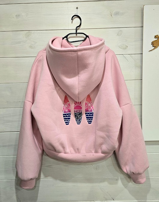 bluza z kapturem damska Bluza z haftem na plecach haftowane deski surfingowe