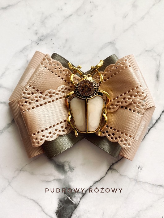 broszki Brosza z cudnym Owadem z kryształkiem i masą perłową New Jesień