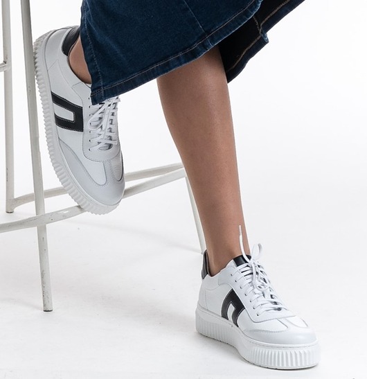 sneakersy damskie Sneakersyi skórzane  (7187)