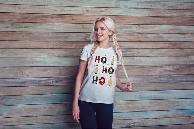 t-shirt damskie Koszulka organiczna z nadrukiem  Hohoho