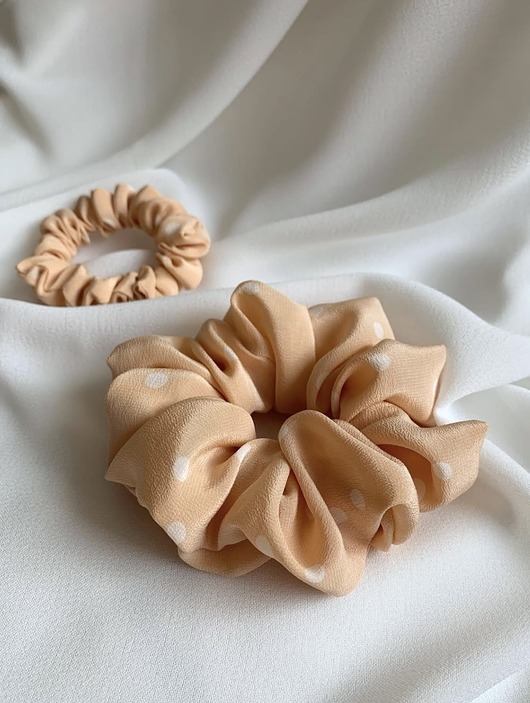 gumki do włosów Jedwabna Scrunchie Peach