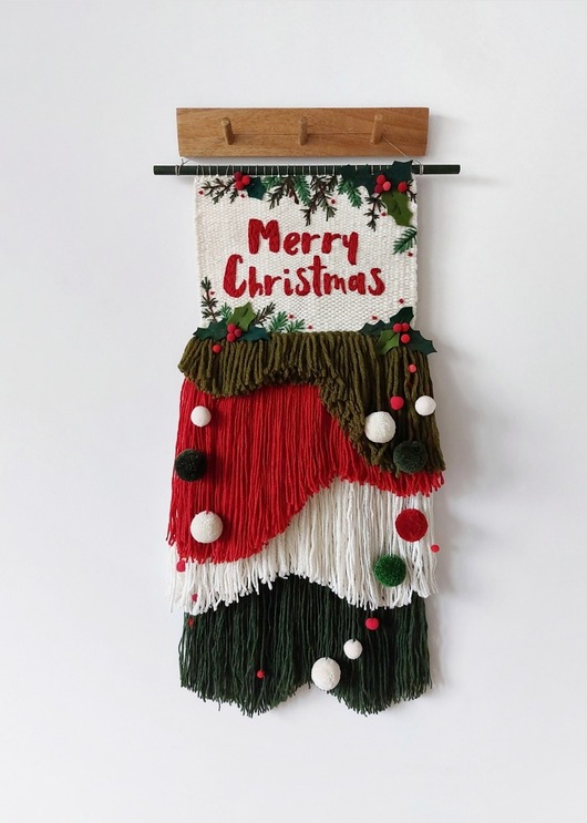 makramy Makatka "Merry Christmas"