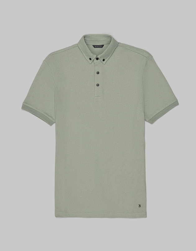 t-shirty męskie Męska koszulka polo corio zielony