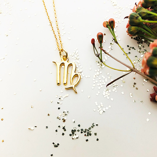 Naszyjnik znak zodiaku PANNA , zodiak Anemon Atelier