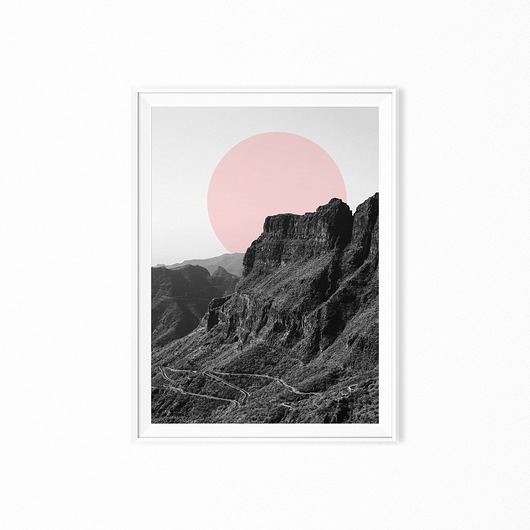 Plakat skandynawski minimalistyczny Masca myscandi