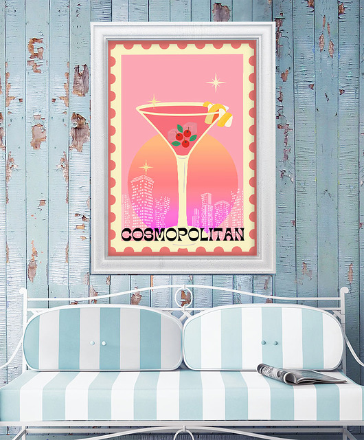 plakaty Plakat Cosmopolitan - fine art