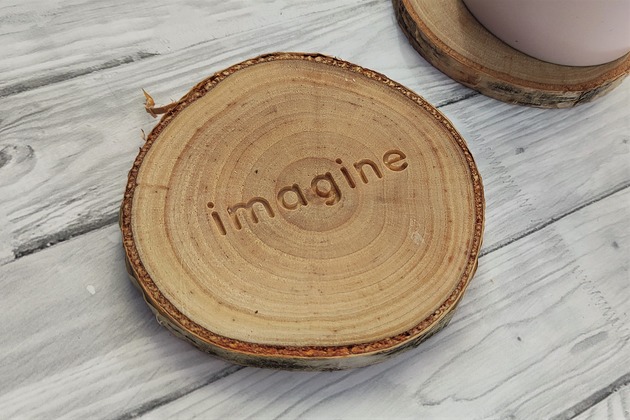 podkładki do kuchni Drewniana podkładka imagine pod kubek