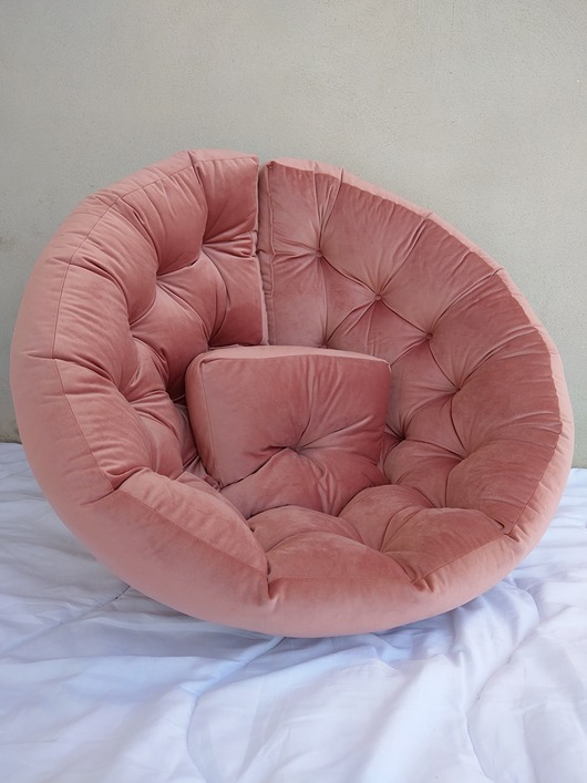 pufa dla dziecka Fotel Futon Sofa pikowana velvet