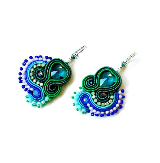 kolczyki soutache Sutaszowe kolczyki MAJORCA
