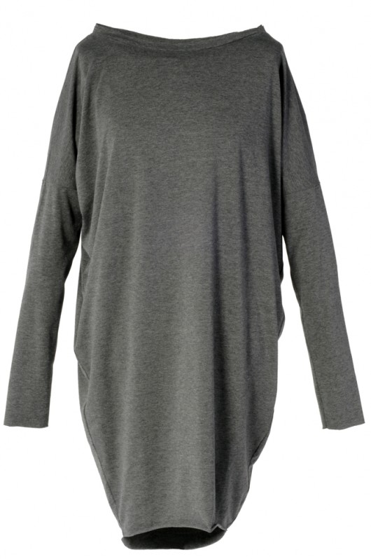 Grey tunic mint-and-pepper