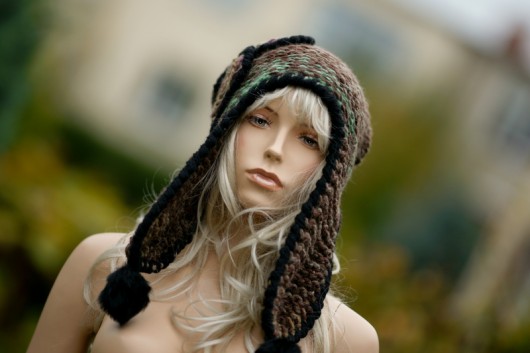 Super Czapa z pomponem BROWN HERBE DESIGN