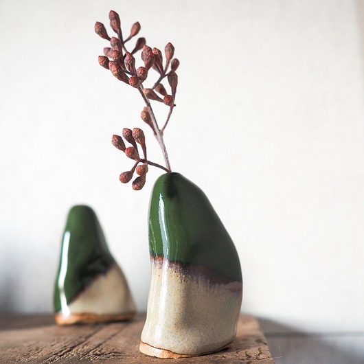 wazony Mini wazon kremowo-zielony