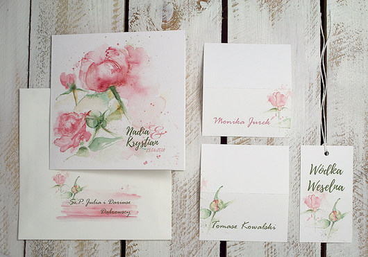 zaproszenie - Pastelove Peonie Clasic zamówienie Studio Mini Forma