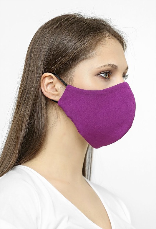 maseczki ochronne Fioletowa maseczka ochronna z dzianiny
