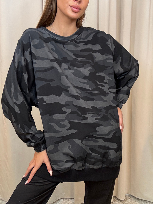 bluza bez kaptura damska Bluza Moro Oversize
