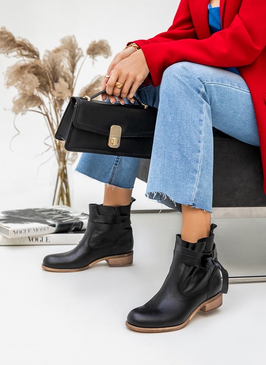 RĘCZNIE ROBIONE BOTKI ZAPATO 458 CZARNY Zapato