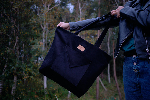 torby XXL Torebka, torba, A4, shopper bag  CZARNA PIĄTECZKA
