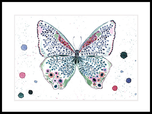 Motyl deco, 21x30 cm, A4 JUST ILUST Justyna Małczak