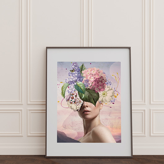 grafiki i ilustracje Plakat - Głowa w chmurach