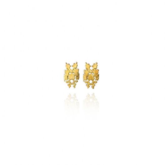 delikatne złocone kolczyki- AVA KOS jewellery