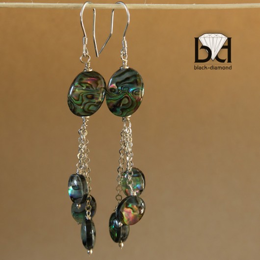 Paua w srebrze Black Diamond