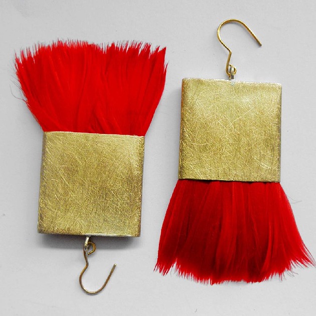 kolczyki z piórami PIÓRKO kolczyki