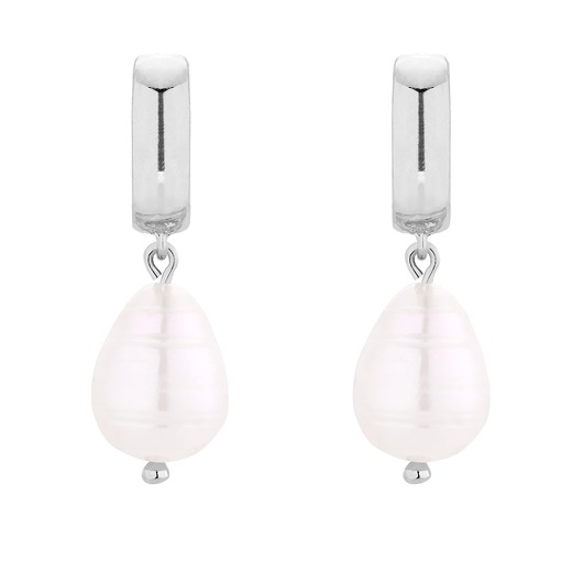 kolczyki srebrne Srebrne kolczyki z naturalną perłą