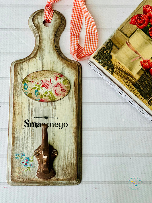 wieszaki Dekoracyjny wieszak na ścianę z drewna, styl rustykalny, smacznego